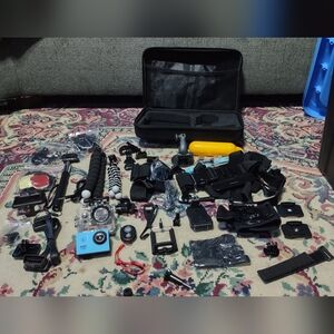 HD 1080p Blue Action Camera with Accessories